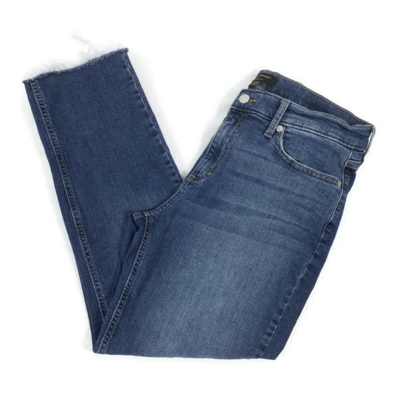 Banana Republic Factory Medium Wash Girlfriend Denim Jeans Womens 30/10 Frayed - Picture 5 of 11